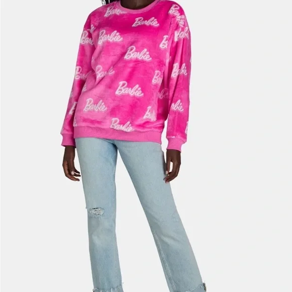 Barbie Women's Plush Graphic Character Sweatshirt/Pullover Gift Box | NEW/NWT🩷 - Picture 10 of 11